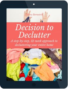 Tablet with Decision to Declutter eBook